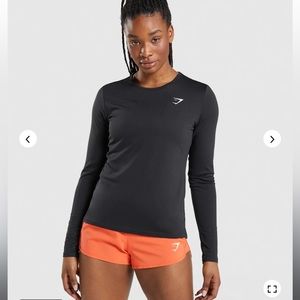 Gymshark black training long sleeve top size small